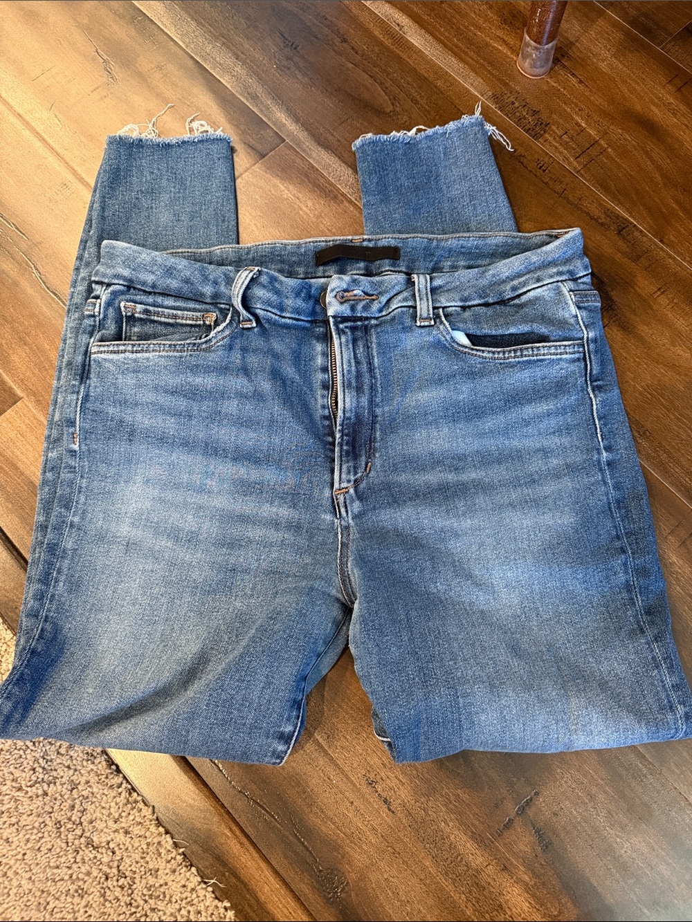 Joe’s Jeans High-Waist Raw Hem Blue Denim Jeans
